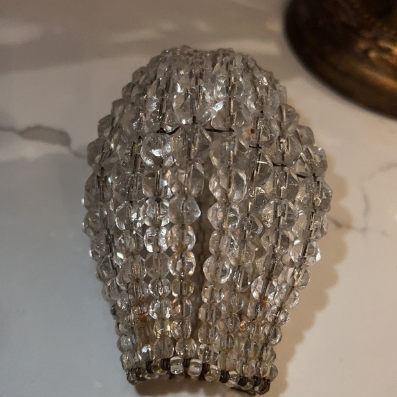 Vintage Hollywood Regency 18” Table Lamp Glass Prism Tole Metal - Gold Gilt - Picture 9 of 15